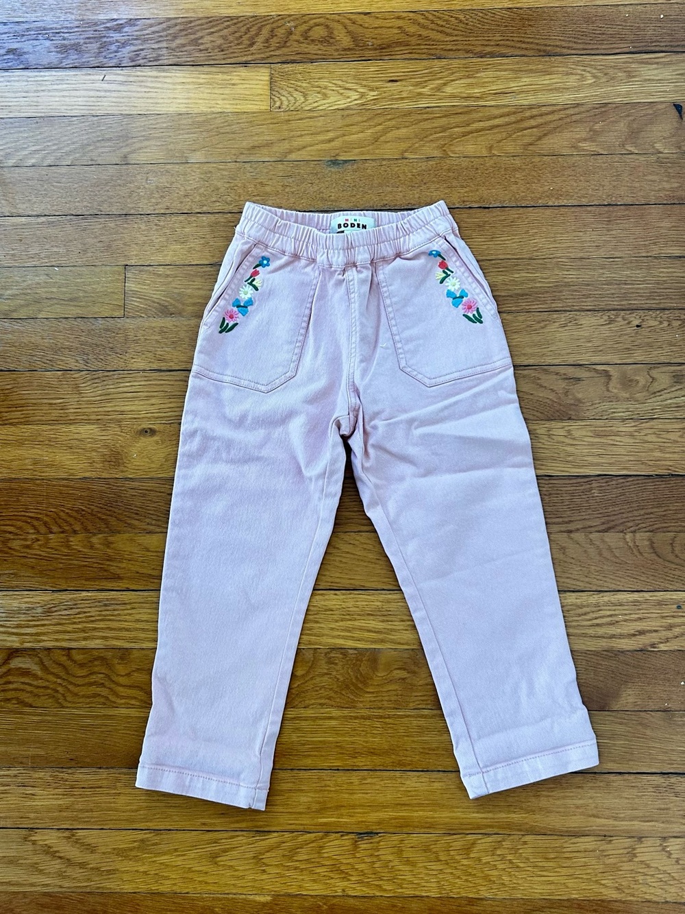 Mini Biden Pink 4Y Embroidered Pocket Pants